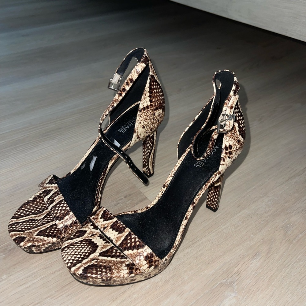 Michael kors snake skin heels